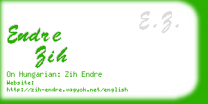 endre zih business card